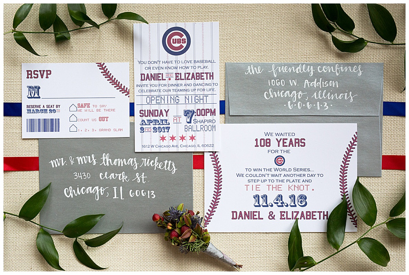 Chicago Cubs World Series Wedding Invitation
